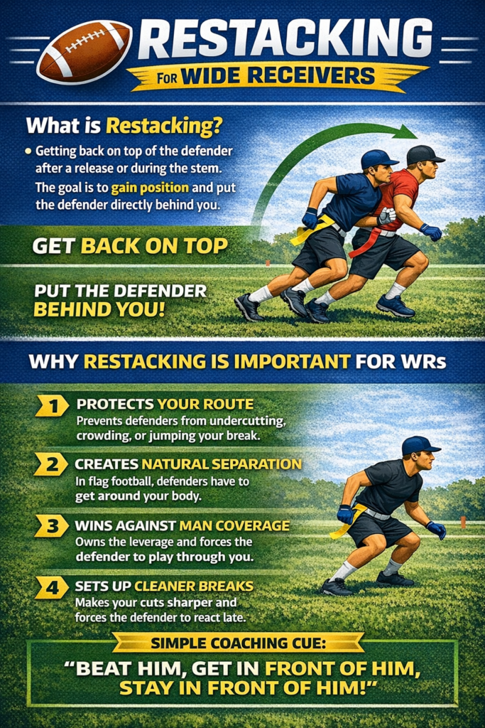 Restacking for Wide Receivers: Why It Matters in Flag Football