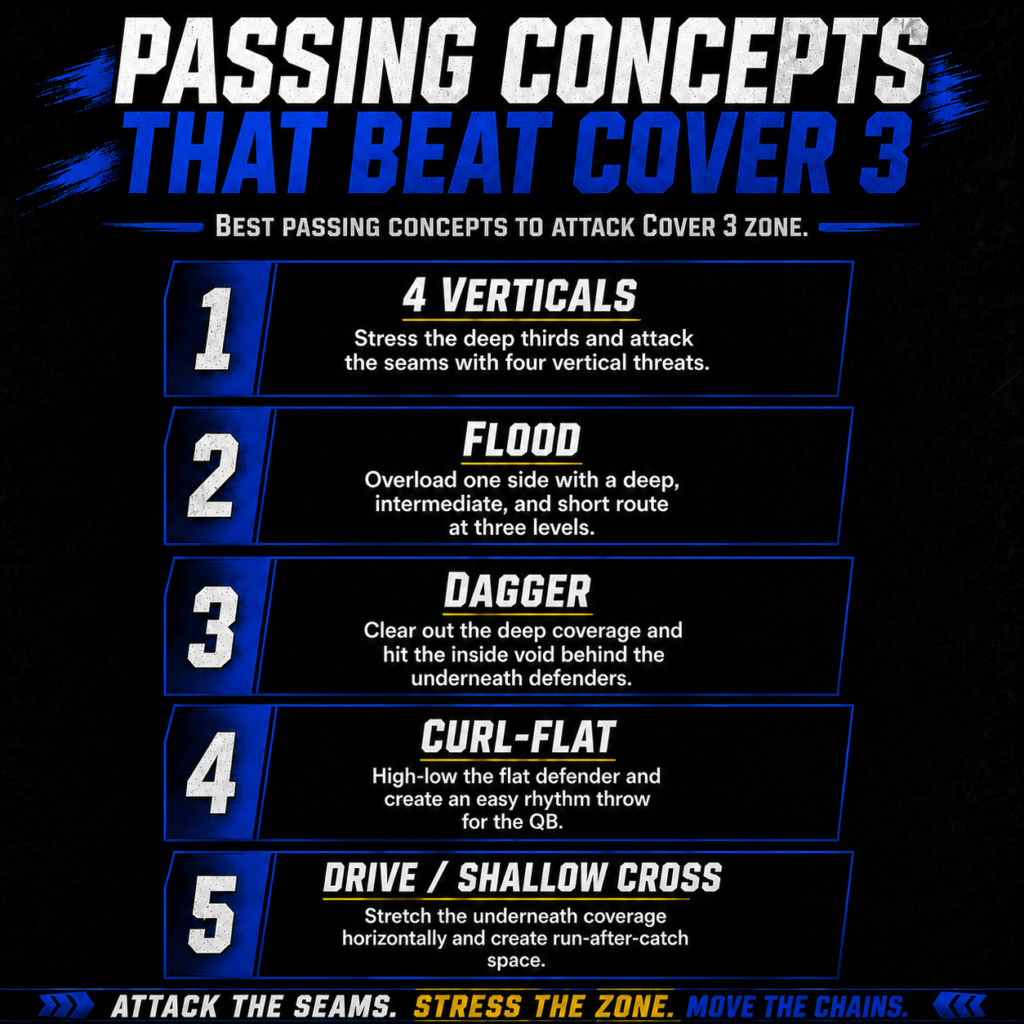 beating cover 3 zone in flag football