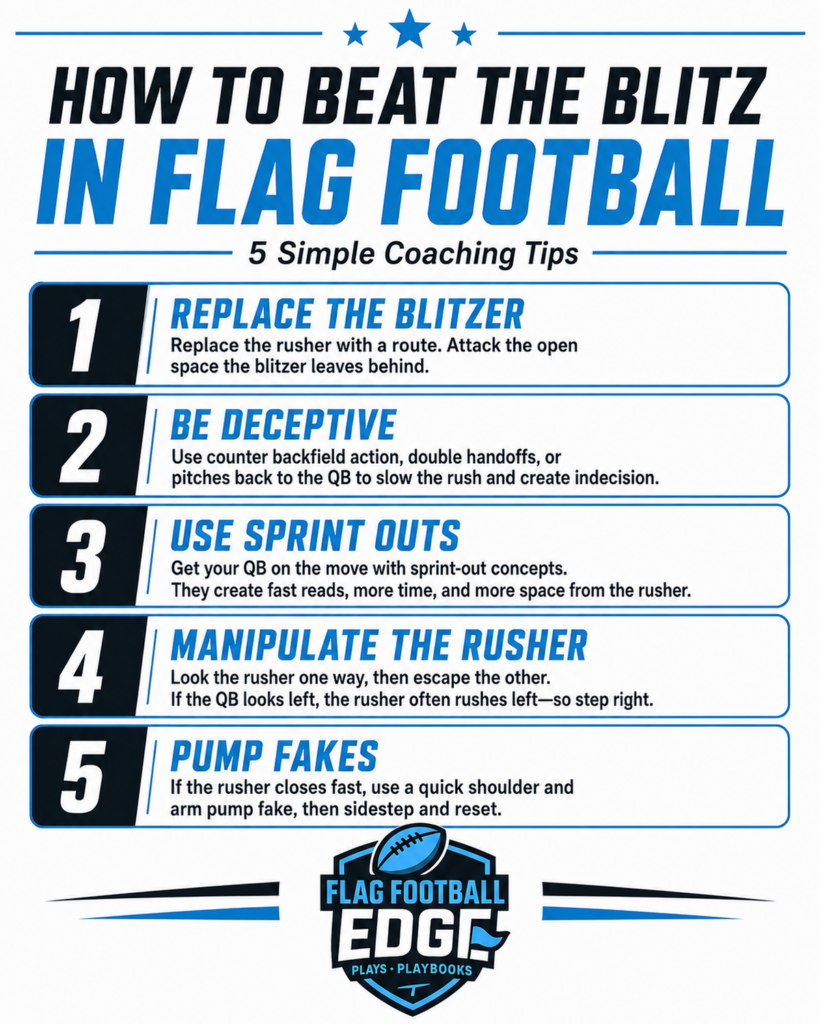 how to beat the blitz in flag football 