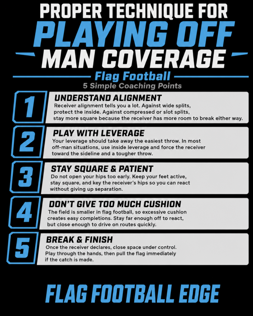 Proper Technique for Playing Off Man Coverage 